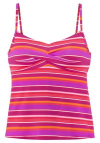 S.OLIVER B&uuml;gel-Tankini-Top Bikini Oberteil Damen - pink bedruckt