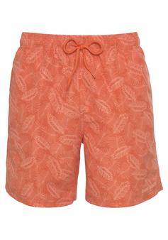 BRUNO BANANI Badeshorts Badeshorts Herren orange bedruckt