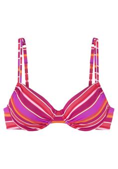S.OLIVER Bügel-Bikini-Top Bikini Oberteil Damen pink bedruckt
