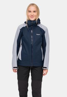 Rückansicht von Bergans of Norway Vaagaa Allround Hardshelljacke Damen Navy Blue/Husky Blue