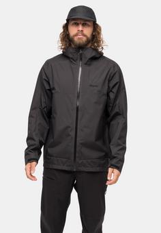 Rückansicht von Bergans of Norway Vaagaa Light Hardshelljacke Herren schwarz