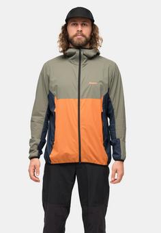 Rückansicht von Bergans of Norway Vaagaa Windbreaker Herren Faded Orange/Green Mud/Navy Blue