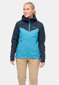 Rückansicht von Bergans of Norway Rabot Windbreaker Damen Aqua Lagoon/Navy Blue