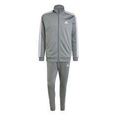 adidas Basic 3-Streifen Tricot Trainingsanzug Trainingsanzug Herren Grey Four