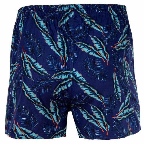 Rückansicht von HAPPY SHORTS Web-Boxershorts Boxershorts Herren Tropical Leaves