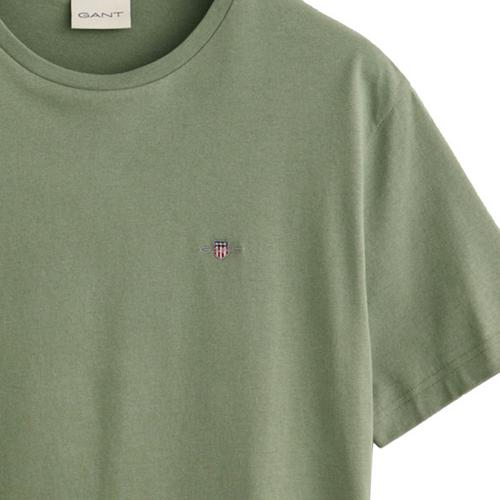 Rückansicht von GANT T-Shirt T-Shirt Herren Grün (Dry Green)