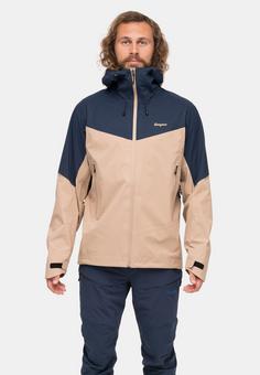 Rückansicht von Bergans of Norway Rabot Allround Hardshelljacke Herren Warm Sand/Navy Blue