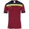Uhlsport OFFENSE 23 T-Shirt Kinder - bordeaux/marine/fluo gelb