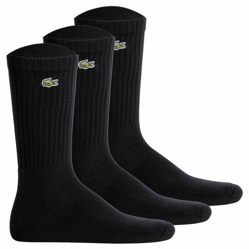 Rückansicht von Lacoste Socken Freizeitsocken Schwarz/Weiß