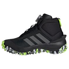 adidas Fortatrail Kids Schuh Sneaker Kinder Core Black / Iron Metallic / Lucid Lemon