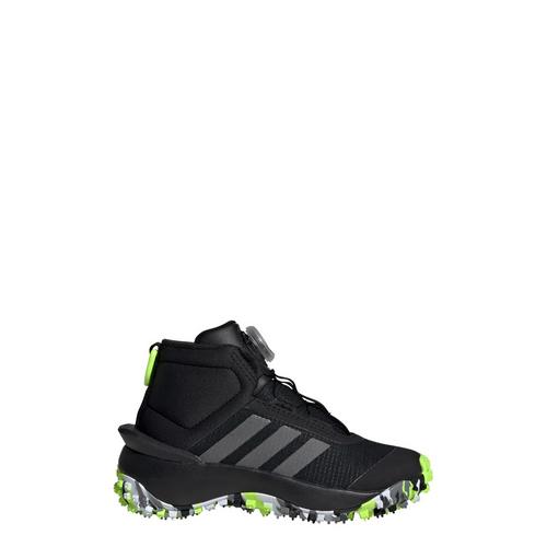 Rückansicht von adidas Fortatrail Kids Schuh Sneaker Kinder Core Black / Iron Metallic / Lucid Lemon