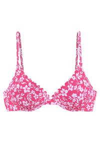 Vivance B&uuml;gel-Bikini-Top Bikini Oberteil Damen - neonpink-wei&szlig;