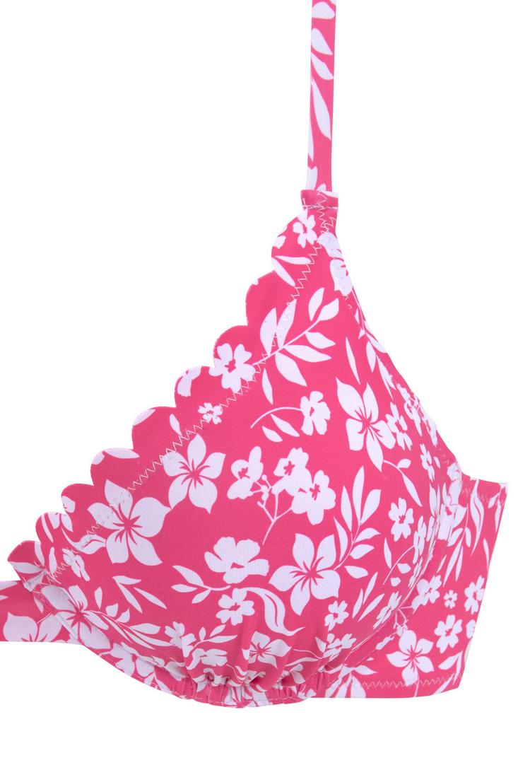 Vivance Vivance B&uuml;gel-Bikini-Top Bikini Oberteil Damen - neonpink-wei&szlig; - 0 | SportScheck