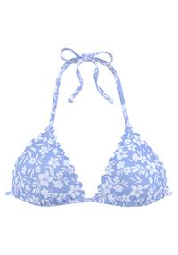 Vivance Triangel-Bikini-Top Bikini Oberteil Damen - himmelblau-wei&szlig;