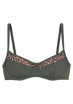 Lascana B&uuml;gel-Bikini-Top Bikini Oberteil Damen oliv-leo