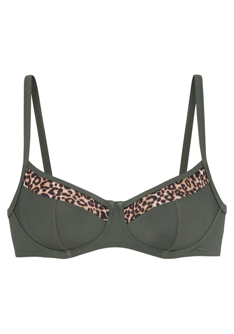 Lascana Lascana B&uuml;gel-Bikini-Top Bikini Oberteil Damen - oliv-leo - 0 | SportScheck
