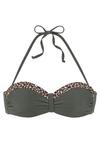 Lascana B&uuml;gel-Bandeau-Bikini-Top Bikini Oberteil Damen - oliv-leo