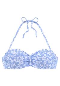 Vivance B&uuml;gel-Bandeau-Bikini-Top Bikini Oberteil Damen - himmelblau-wei&szlig;