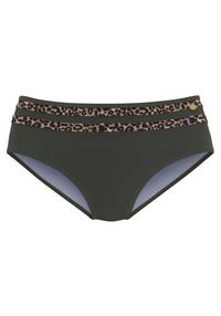 Lascana Highwaist-Bikini-Hose Bikini Hose Damen - oliv-leo