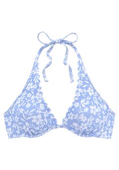 Vivance Bügel-Bikini-Top Bikini Oberteil Damen himmelblau-weiß