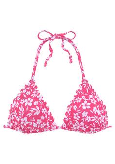 Vivance Triangel-Bikini-Top Bikini Oberteil Damen neonpink-weiß