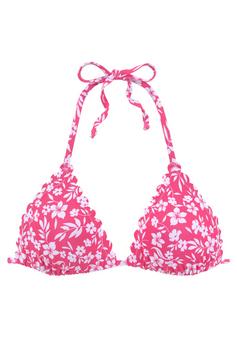 Vivance Triangel-Bikini-Top Bikini Oberteil Damen neonpink-weiß