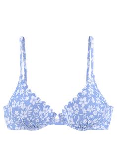 Vivance Bügel-Bikini-Top Bikini Oberteil Damen himmelblau-weiß