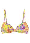 S.OLIVER B&uuml;gel-Bikini-Top Bikini Oberteil Damen - gelb-bedruckt