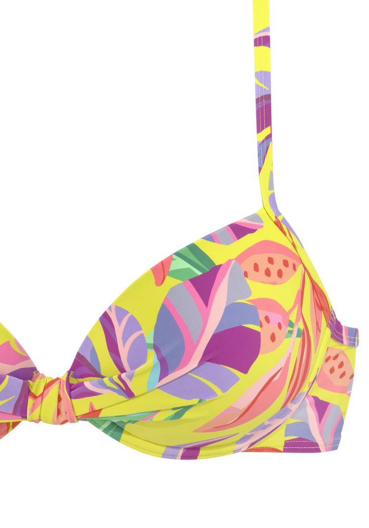 S.OLIVER S.OLIVER B&uuml;gel-Bikini-Top Bikini Oberteil Damen - gelb-bedruckt - 1 | SportScheck