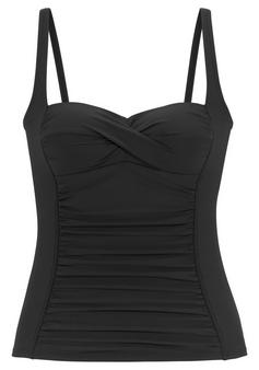 Lascana Tankini-Top Tankini Oberteil Damen schwarz