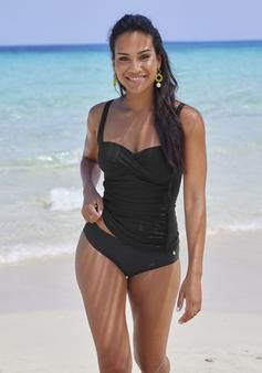 Rückansicht von Lascana Tankini-Top Bikini Oberteil Damen schwarz