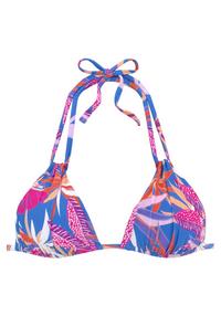 Buffalo Triangel-Bikini-Top Bikini Oberteil Damen - blau-pink bedruckt