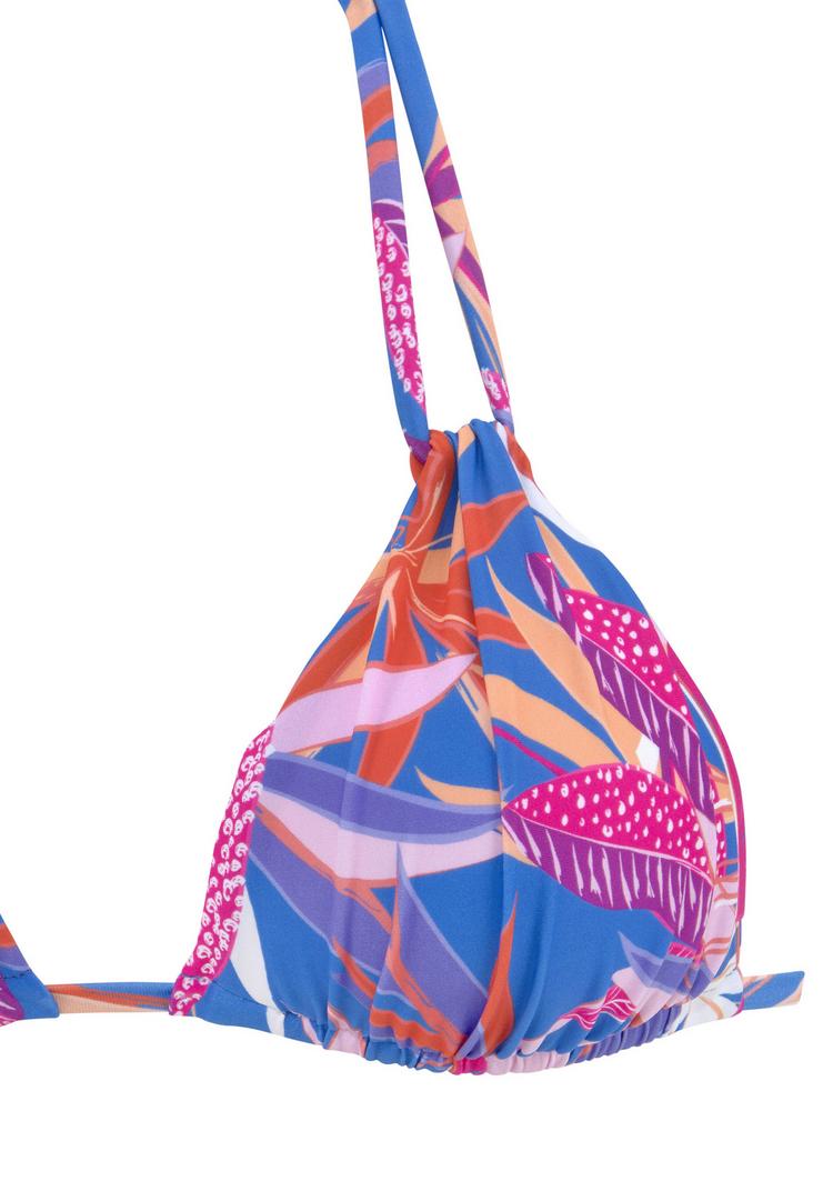 Buffalo Buffalo Triangel-Bikini-Top Bikini Oberteil Damen - blau-pink bedruckt - 0 | SportScheck