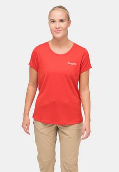 Rückansicht von Bergans of Norway Rabot T-Shirt Damen Feuerrot