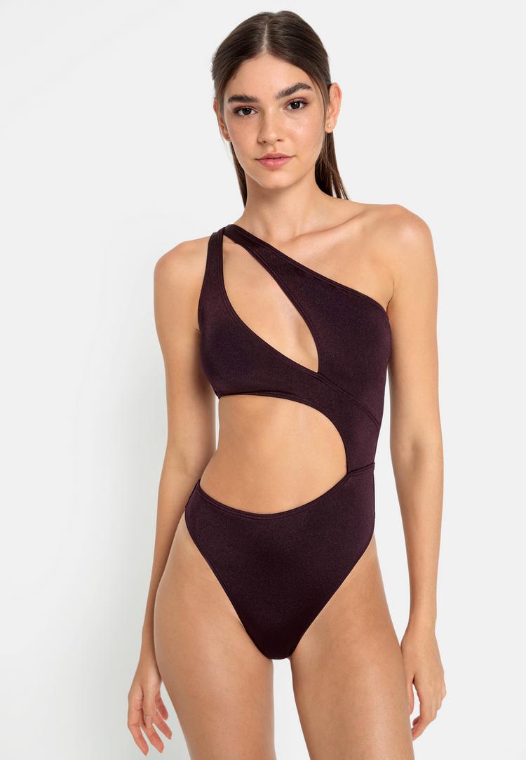 LSCN by Lascana LSCN by Lascana Monokini Badeanzug Damen - aubergine - 1 | SportScheck