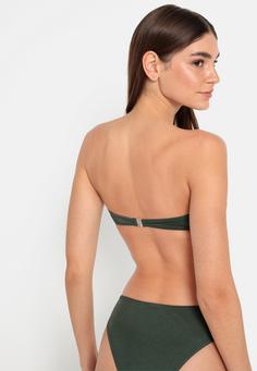 Rückansicht von LSCN by Lascana Bandeau-Bikini-Top Bikini Oberteil Damen oliv