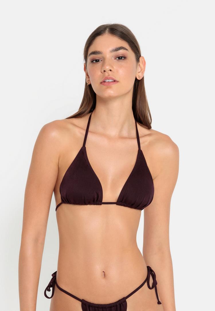 LSCN by Lascana LSCN by Lascana Triangel-Bikini-Top Bikini Oberteil Damen - aubergine - 1 | SportScheck