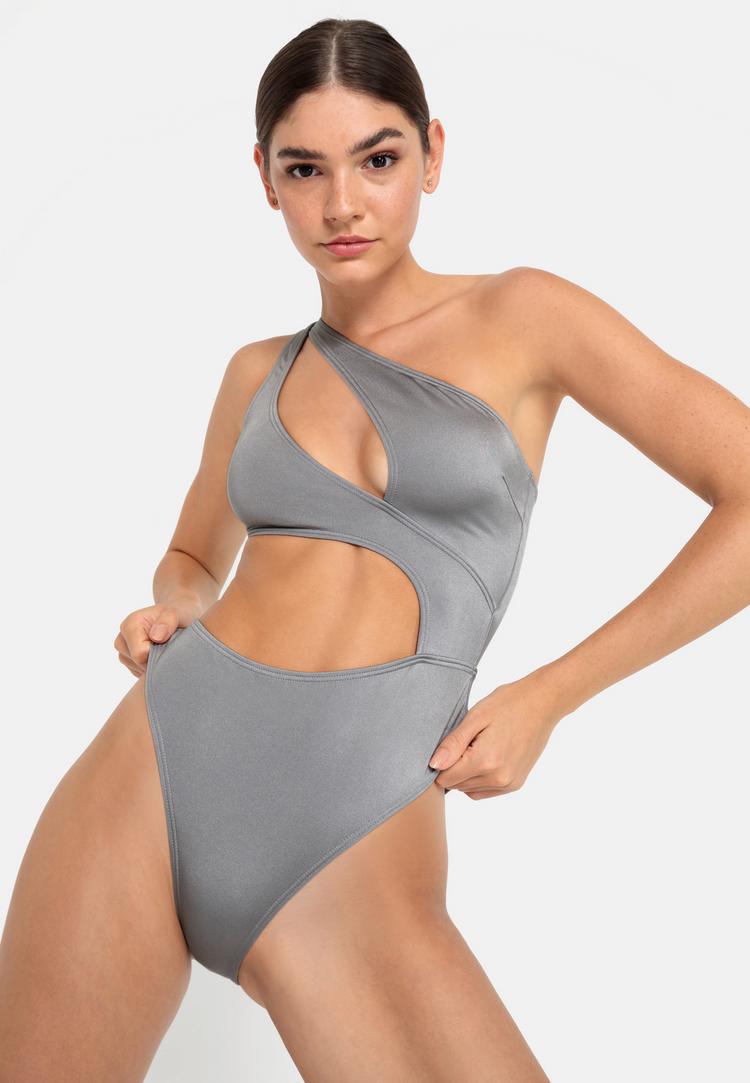 LSCN by Lascana LSCN by Lascana Monokini Badeanzug Damen - silber - 3 | SportScheck