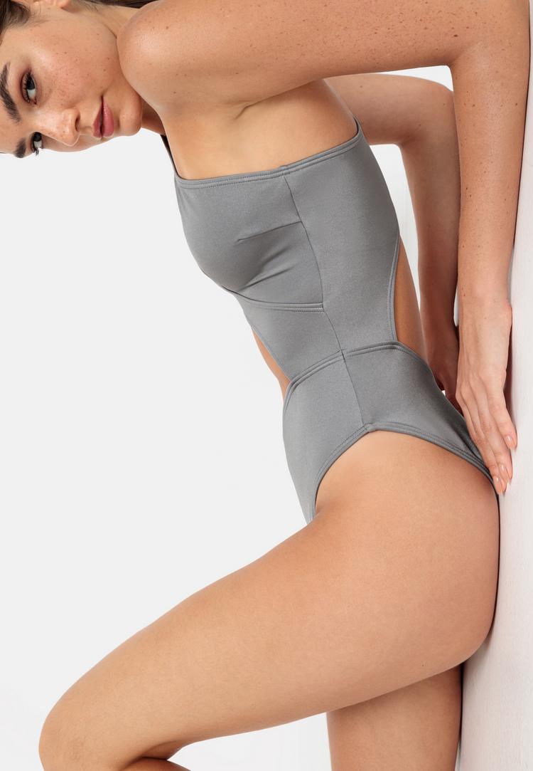 LSCN by Lascana LSCN by Lascana Monokini Badeanzug Damen - silber - 1 | SportScheck