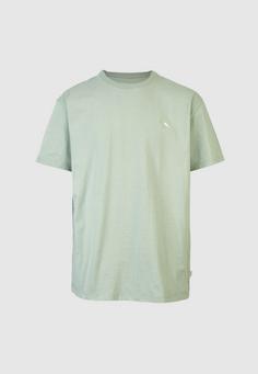 Cleptomanicx Embroidery Gull Mono T-Shirt Herren Ice Green