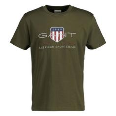 GANT T-Shirt T-Shirt Herren Grün (Juniper Green)