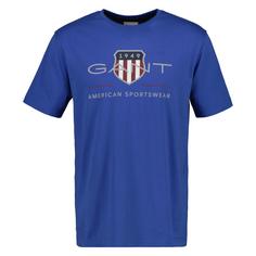 GANT T-Shirt T-Shirt Herren Blau (Rich Blue)