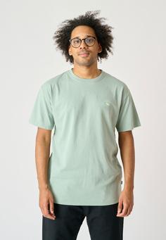 Rückansicht von Cleptomanicx Embroidery Gull Mono T-Shirt Herren Ice Green