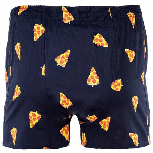 Rückansicht von HAPPY SHORTS Web-Boxershorts Boxershorts Herren Pizza