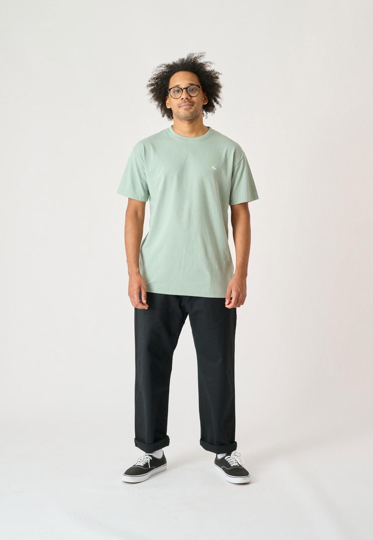 Cleptomanicx Cleptomanicx Embroidery Gull Mono T-Shirt Herren - Ice Green - 1 | SportScheck