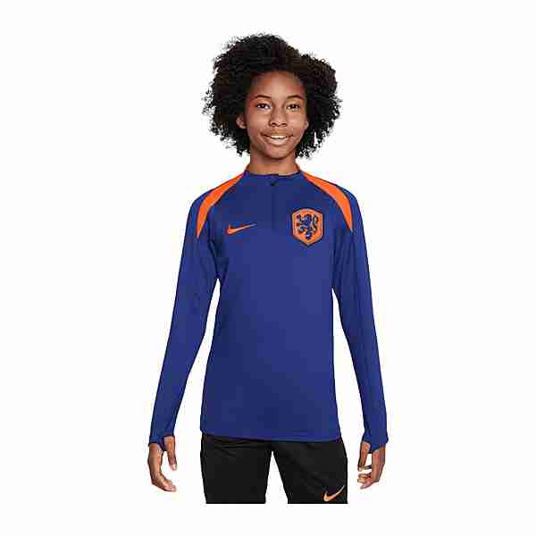 Nike Niederlande Drill Top EM2024 Kids Funktionssweatshirt Kinder blau