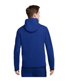 Rückansicht von Nike Niederlande Tech Fleece Hoody EM 2024 Sweatshirt blau