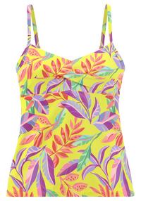 S.OLIVER B&uuml;gel-Tankini-Top Bikini Oberteil Damen - gelb-bedruckt