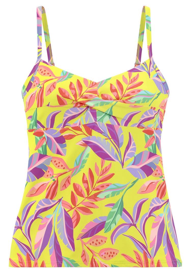 S.OLIVER S.OLIVER B&uuml;gel-Tankini-Top Bikini Oberteil Damen - gelb-bedruckt - 0 | SportScheck