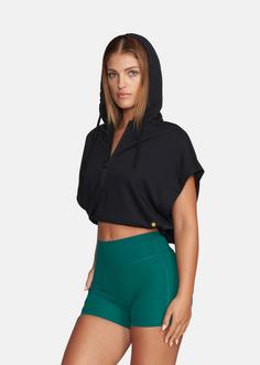 Rückansicht von Gold's Gym ALBA Hoodie Damen schwarz